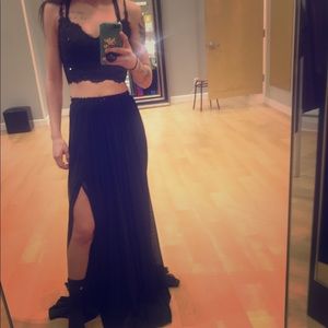 Two piece prom dress